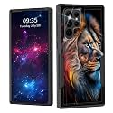 for Galaxy S22 Ultra Case,Dual Layer Shockproof Heavy Duty Full Body Protection Tough Rugged Durable Protective Cell Phone Cover for Samsung Galaxy S22 Ultra 6.8",Colorful Lion Head