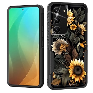 for galaxy s23 plus casedual layer shockproof heavy duty full body protection tough rugged durable protective cell phone cover for samsung galaxy s23 plus 6634beautiful sunflower