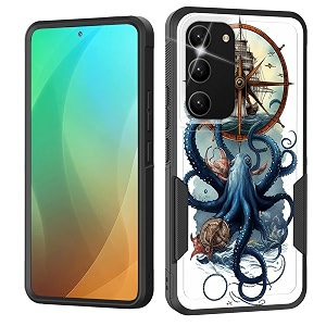 for galaxy s23 plus casedual layer shockproof heavy duty full body protection tough rugged durable protective cell phone cover for samsung galaxy s23 plus 6634cute octopus
