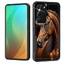 for Galaxy S23 Plus Case,Dual Layer Shockproof Heavy Duty Full Body Protection Tough Rugged Durable Protective Cell Phone Cover for Samsung Galaxy S23 Plus 6.6",Horse