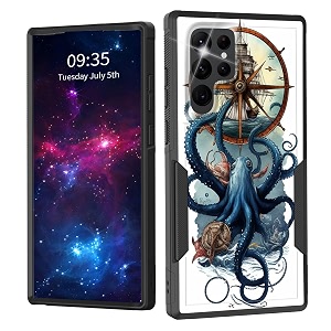 for galaxy s23 ultra casedual layer shockproof heavy duty full body protection tough rugged durable protective cell phone cover for samsung galaxy s23 ultra 6834cute octopus