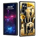 for Galaxy S23 Ultra Case,Dual Layer Shockproof Heavy Duty Full Body Protection Tough Rugged Durable Protective Cell Phone Cover for Samsung Galaxy S23 Ultra 6.8",Sunflower Elephant