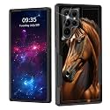 for Galaxy S23 Ultra Case,Dual Layer Shockproof Heavy Duty Full Body Protection Tough Rugged Durable Protective Cell Phone Cover for Samsung Galaxy S23 Ultra 6.8",Horse