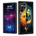 for Galaxy S23 Ultra Case,Dual Layer Shockproof Heavy Duty Full Body Protection Tough Rugged Durable Protective Cell Phone Cover for Samsung Galaxy S23 Ultra 6.8",Sun and Moon