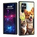 for Galaxy S23 Ultra Case,Dual Layer Shockproof Heavy Duty Full Body Protection Tough Rugged Durable Protective Cell Phone Cover for Samsung Galaxy S23 Ultra 6.8",Dog and Cat