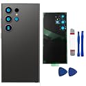 Galaxy S24 Ultra Back Glass Replacement for Samsung Galaxy S24 Ultra 5G Back Glass Cover with Pre-Installed Camera Lens and Adhesive + Repair Tool Kits (Dark Gray)