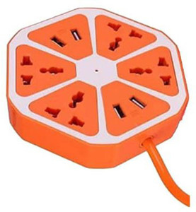 gali bazar ebg243 4 socket extension boards orange 2 m with usb port