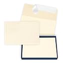 The Gallery Collection, 15 Flat Single-Panel Blank Note Cards with Embossed Borders, Includes Sealfast Envelopes
