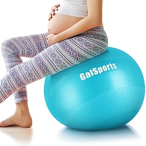 galsports pregnancy birthing ball yoga exercise birth ball chair for delivery amp training amp fitness extra thick non-toxic anti-burst labor ball with quick pump certified by sgs