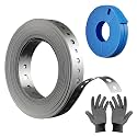 Galvanized Metal Pipe Strap 3/4" x 66 FT, 32-Gauge - Metal Hanger Strapping with Holes for Pipe Support, Flexible Trimming | Includes Storage Case &amp; Gloves (66 FT)