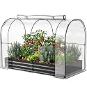 Galvanized Raised Garden Bed for Gardening with PVC Cover