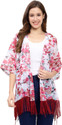 Galwiz Women Straight 3/4th Sleeve White Shrug