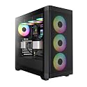 GAMDIAS ATX Mid Tower Computer Case Tempered Glass, Gaming PC Case Support Dual 360mm AIO/Radiator, 7x120mm Case Fans (4X 120mm Built-in), 420mm GPU/VGA, USB3.0X 2, Type C x1, 170mm CPU Cooler