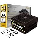GAMDIAS PCIe 5.1 &amp; ATX3.1 Gold 1000W Power Supply for GeForce RTX 5000 Series, 1000W Fully Modular ATX 80 Plus Gold Computer PSU for Gaming PC Desktops, Low-Noise Fan, HELIOS P2-1000G