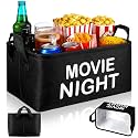 Game Night Gift Basket, Black Reusable Snack Tray with Handles