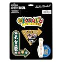 Game Room Themed Adhesive Vinyl Decals - Vintage Set of Gaming Stickers for Car, Window, or Laptop, 1 Pack (4 Count)