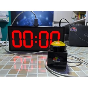 game timer with 10 secondsmilliseconds challenge mode  4-digit 4-inch super bright led display  wired 3-button remote startstopreset  indoor sports amp training green