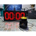 Game Timer with 10 Seconds–Milliseconds Challenge Mode | 4-Digit 4-Inch Super Bright LED Display | Wired 3-Button Remote (Start/Stop/Reset) | Indoor Sports &amp; Training (Blue)