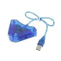 GAMENOPHOBIA PS2 to PC USB Gamepad Converter - Dual Controller Adapter for PlayStation 2 (PS2) Controllers, Guns & Dance Pads - Compatible with PC Emulators - Supports Vibration & Analog Control