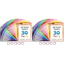 Gamenote 60 Pack Dry Erase Pockets with 5 Rings, 10 Assorted Colors 10x14 Oversized Reusable Plastic Sleeves, Clear Sheet Protectors, Teacher Supplies for Classroom Organization