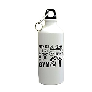 gyming motivational quotes working hard for booty sipper printed sipper bottle 600mlaluminium