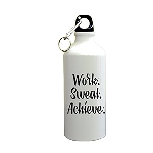 gyming motivational quotes working hard for booty sipper printed sipper bottle 600mlaluminium