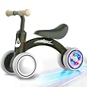 Gamfeiny Colorful Lighting Baby Balance Bike Toys for 1 Year Old Boy Girl Gifts, 10-36 Month Toddler Balance Bike, No Pedal 4 Silence Wheels &amp; Soft Seat First Riding on Toys, 1st Birthday Gifts