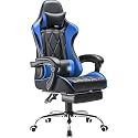 Gaming Chair with Footrest and Massage Lumbar Support, Ergonomic High Back Video Game Chair with Swivel Seat and Headrest
