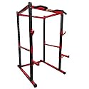 Gamma Fitness Power Squat Rack PR-04 - Heavy Duty 2.5 x 2.5 inch Frame with Inter-Locking Attachment Mechanism