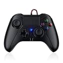 Gamrombo Wired Controller for PS5 Controller, Gaming Controller for PlayStation 5 / PS5, PS4, PC, Support Turbo, Marco, 3.5mm Audio Jack - Black