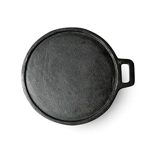 ganapathi martin cast iron dosa tawa - 11 inch pre-seasoned with induction base and non-stick surface for deep frying