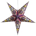 Ganasha Purple Paper Star Lantern with 12 Foot Power Cord Included