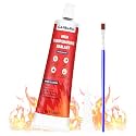 100ml High Temp Silicone Sealant, High Temperature Adhesive, Heat Resistant Glue with Brush Fast Drying Waterproof Adhesive for Oven, Grill, Microwave (Transparent)