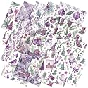 Ganeen 60 Pcs 10 x 10 Inch Purple Christmas Quilting Fabric Squares