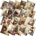 Ganeen 60 Pcs 10 x 10 Inch Rococo Christmas Winter Quilting Fabric Squares