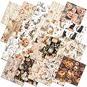 Ganeen 60 Pcs 10 x 10 Inch Boho Halloween Fall Quilting Fabric Squares