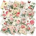 Ganeen 60 Pcs 10 x 10 Inch Victorian Vintage Peony Quilting Fabric Squares