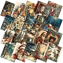 Ganeen 60 Pcs 10 x 10 Inch Watercolor Christmas Quilting Fabric Squares