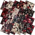 Ganeen 60 Pcs 10 x 10 Inch Vintage Gothic Halloween Quilting Fabric Squares