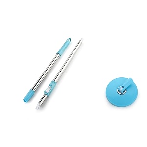 ganesh stainless steel neo clean mop stick amp plate rod only without bucket with standing magic pocha with easy grip handle for floor cleaning supplies product for home office