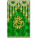 Ganesh Backdrop Curtain Ganesh Backdrop for Decoration