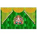 Ganesh Backdrop for Decorations Cloth | Lakshmi Pooja Backgrounds | Backgrounds Decoration Cloth |ganpati Decoration Background | vinayaka Backdrop Cloth 5x8 feet