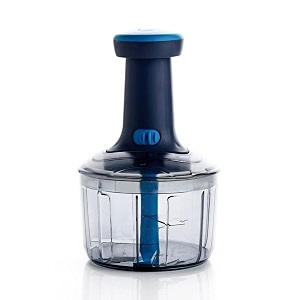 ganesh manual hand press bingo push chopper with 3 blades for effortless chopping vegetables amp fruits assorted 725 ml plastic
