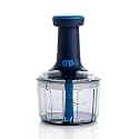 Ganesh Manual Hand Press Bingo Push Chopper with 3 Blades for Effortless Chopping Vegetables &amp; Fruits (Assorted, 725 ml, Plastic)