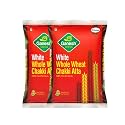 Ganesh White Whole Wheat Chakki Atta 1 kg (Pack of 2) Lighter Color, Softer Texture, and Milder Flavor