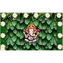vinayaka Backdrop Cloth for Decoration | ganeshs Backdrop for Decorations | |ganeshs Pooja Backdrop |Ganesh ji Decorations 5x8 feet Pooja Background Decoration Cloth