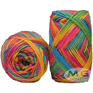 ganga g-ball rainbow 200 gm wool ball hand knitting woolart craft soft fingering crochet hook yarn needle knitting yarn thread dyed rc