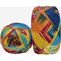 Ganga G-Ball Rainbow II (200 gm) Wool Ball Hand Knitting Wool/Art Craft Soft Fingering Crochet Hook Yarn, Needle Knitting Yarn Thread Dyed YD