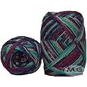 Ganga G-Ball Teal Mix (200 gm) Wool Ball Hand Knitting Wool/Art Craft Soft Fingering Crochet Hook Yarn, Needle Knitting Yarn Thread Dyed GD
