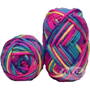 ganga knitting yarn thick chunky wool rainbow 500 gm best used with knitting needles crochet needles wool yarn for knitting by gang y ze